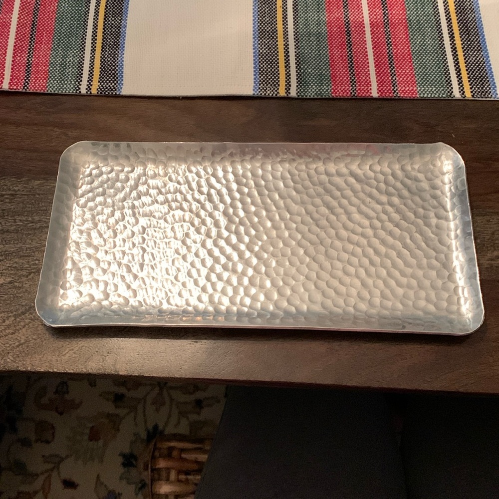 EUC hammered aluminum tray